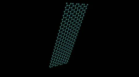 Graphene molecule with alpha channel Stock Footage 14119337