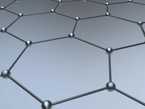 Graphene molecule structure fragmen イラスト素材