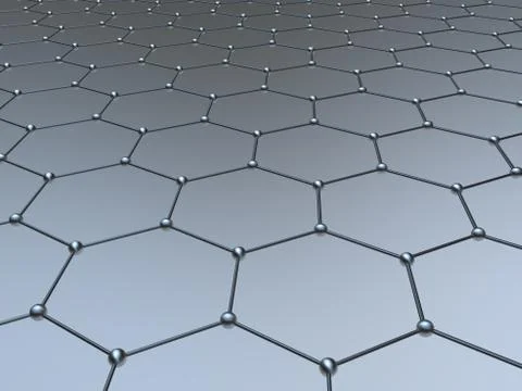 Graphene molecule structure fragmen Stock Illustration