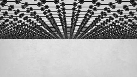 Graphene one atom layer Stock Footage 126395550