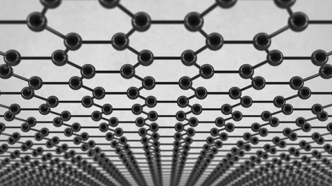 Graphene one atom layer Stock Footage 126395590