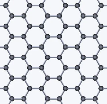 Graphene Seamless Pattern. Vector Stock Illustration