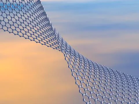 Graphene sheet, artwork Stock Illustration