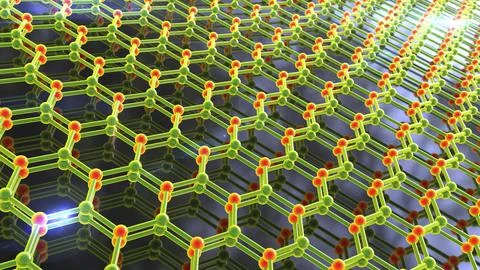 Graphene sheets, 3D illustration Stock Illustration