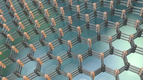 Graphene sheets, 3D illustration Stock Illustration