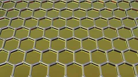 Graphene sheets 3D illustration Stock Illustration