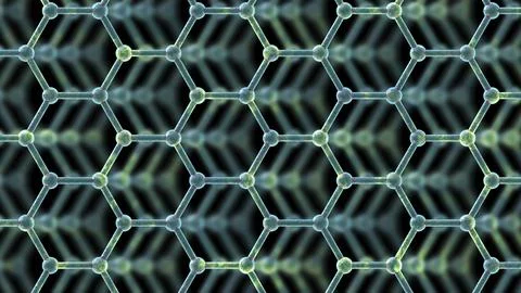 Graphene sheets, 3D illustration Stock Illustration