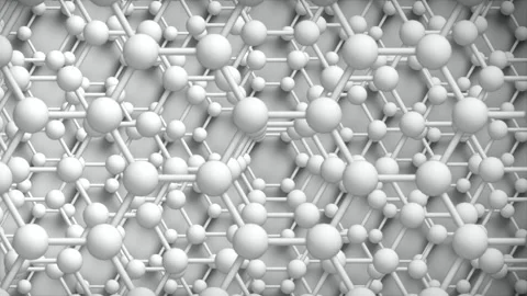 Graphene Stack Horizontal loop Light. This nano technology 3D animation Stock Footage 341671771