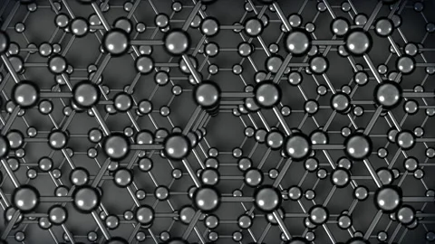 Graphene Stack Horizontal loop Metal. This nano technology 3D animation Stock Footage 341024227