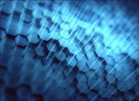 Graphene Structural Concept Atomic Connection Stock Illustration