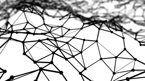 Graphene Structure black-and-white Background Stock Footage 81645367