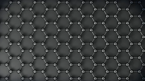 Graphene Structure tech nano loop Horizontal Metal. This nano technology 3D Stock Footage 339658295