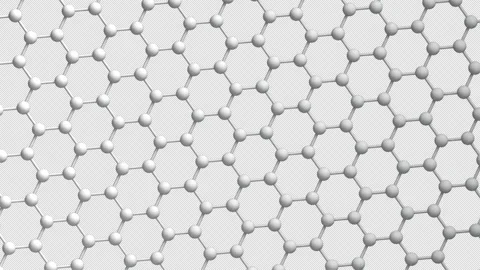 Graphene Structure tech nano loop Spin with an alpha channel Plain. This nano Stock Footage 340492053