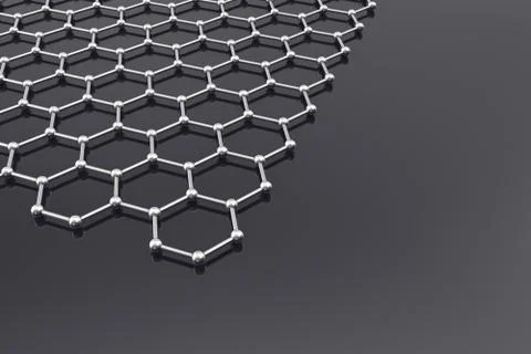 Graphene Surface, nanotechnology background. 3d illustration イラスト素材