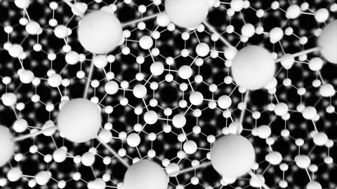 Graphene Tech Advanced Material Loop Tunnel BW Straight. This zoom in nano Stock Footage 341671808