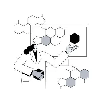 Graphene technologies abstract concept vector illustration. Stock Illustration