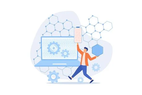 Graphene technologies Artificial graphene compound, carbon dioxide nanomate.. Stock Illustration