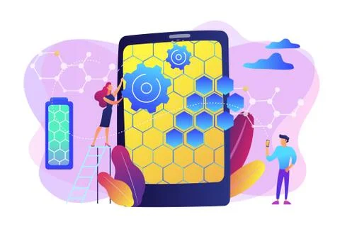 Graphene technologies concept vector illustration. 스톡 일러스트