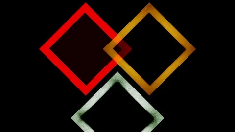 Graphic 2D video pattern of moving rhombus shapes. Stock Footage 114490389