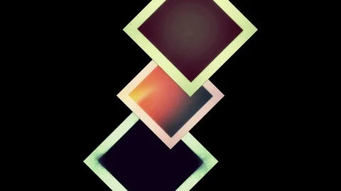 Graphic 2D video pattern of moving rhombus shapes. Video stock 114490555