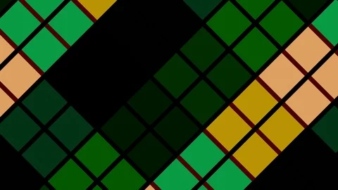 Graphic 2D video pattern with rhombuses moving to the lower right. Video stock 115020610