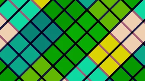 Graphic 2D video pattern with rhombuses moving to the lower right. Video stock 115020650