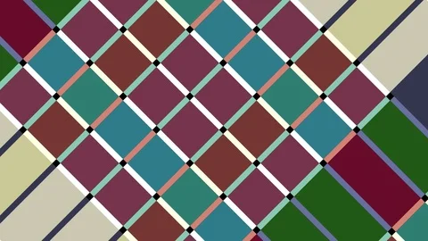 Graphic 2D video pattern with rhombuses moving to the lower right. Video stock 115020995