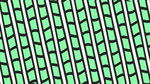 Graphic 2D video pattern with wave effect, which rotates to the left Video stock 114821361