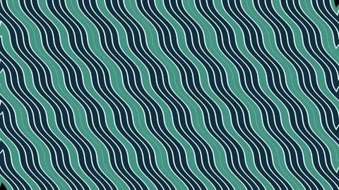 Graphic 2D video pattern with wave effect which rotates Video stock 114821618