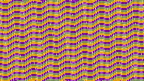 Graphic 2D video pattern with wave effect, which rotates to the left Video stock 114821693