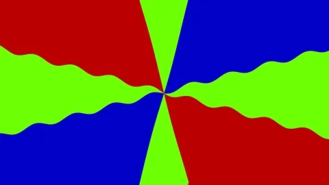 Graphic 2D video pattern with wave effect, which rotates to the right and then r Stock Footage 115951757