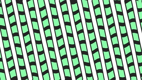 Graphic 2D video pattern with wave effect, which rotates to the left Stock Footage 115957054