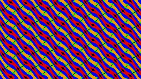 Graphic 2D video pattern with wave effect, which rotates to the left. 스톡 동영상 116082363