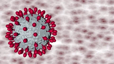 Graphic 3D animation of the coronavirus. Stock Footage 136836209