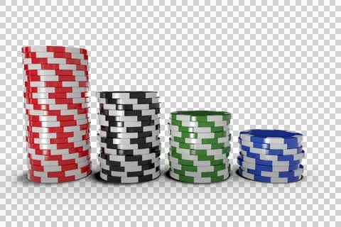 Graphic 3D image of gambling chips Illustrazione stock