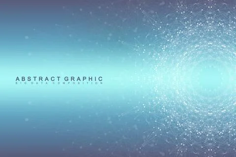 Graphic abstract background communication. Big data visualization. Connected 스톡 일러스트