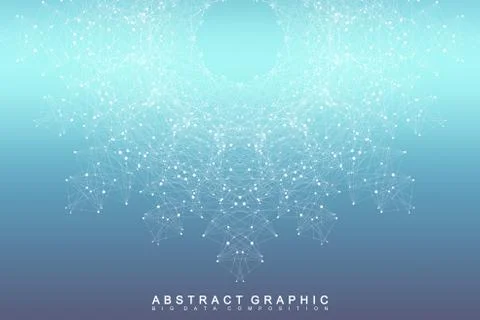 Graphic abstract background communication. Big data visualization. Connected 스톡 일러스트