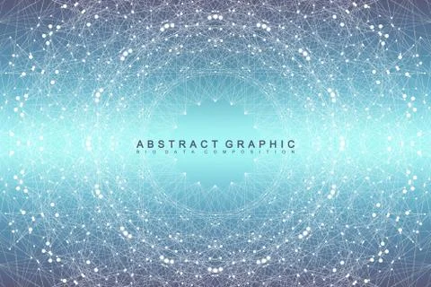 Graphic abstract background communication. Big data visualization. Connected 스톡 일러스트