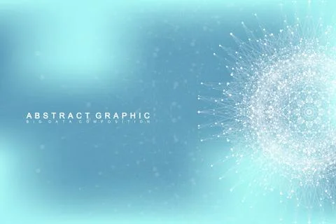 Graphic abstract background communication. Big data visualization. Connected Stock Illustration