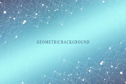 Graphic abstract background communication. Big data visualization. Perspective Stock Illustration