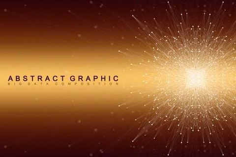 Graphic abstract background communication. Big data visualization. Perspective イラスト素材
