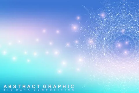 Graphic abstract background communication. Big data complex. Perspective 스톡 일러스트