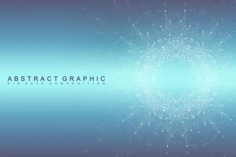 Graphic abstract background communication. Big data complex. Perspective 스톡 일러스트