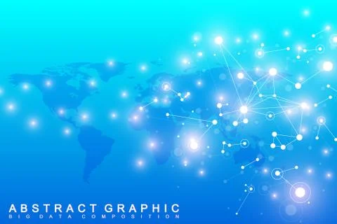 Graphic abstract background communication. Big data complex. Perspective イラスト素材