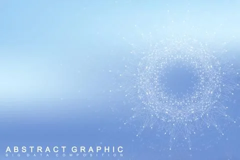 Graphic abstract background communication. Big data complex with compounds Illustrazione stock