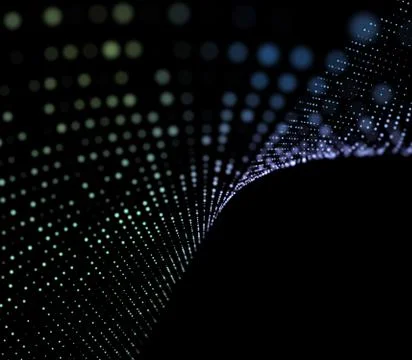 Graphic abstract background communication. Big data visualization. Illusion of Illustrazione stock
