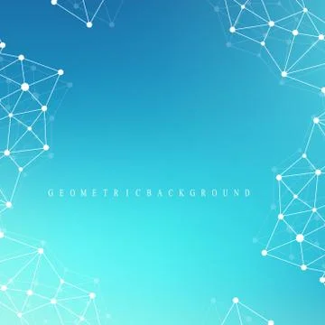 Graphic abstract background communication. Geometric scientific pattern with Illustrazione stock