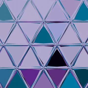 Graphic abstract background with triangles mosaic. Continuous pattern in viol Stockillustratie