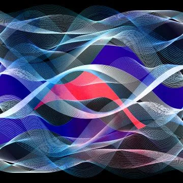 Graphic abstract light waves Stock Illustration
