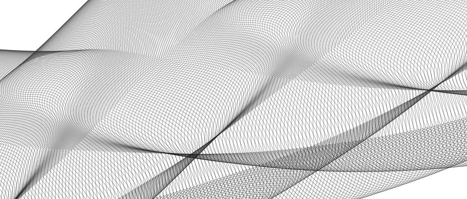 Graphic abstract lines on the white background Stock Illustration